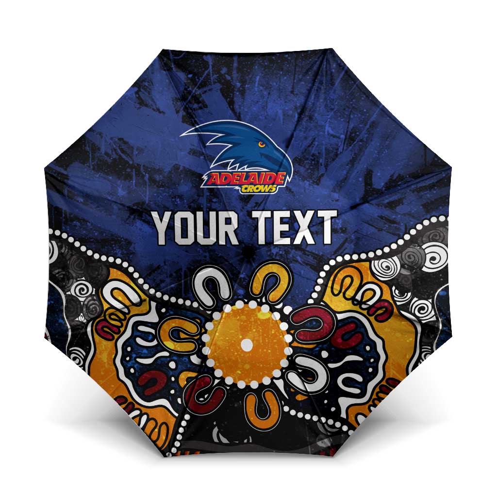 Personalized Adelaide Crows Umbrella Aboriginal Dot Painting Graffiti Style