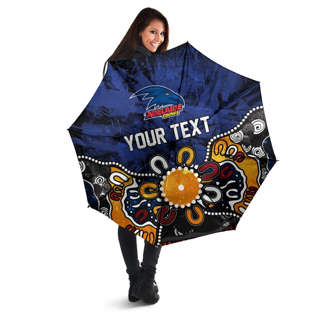 Personalized Adelaide Crows Umbrella Aboriginal Dot Painting Graffiti Style
