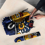 Personalized Adelaide Crows Umbrella Aboriginal Dot Painting Graffiti Style