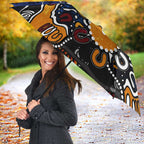 Personalized Adelaide Crows Umbrella Aboriginal Dot Painting Graffiti Style
