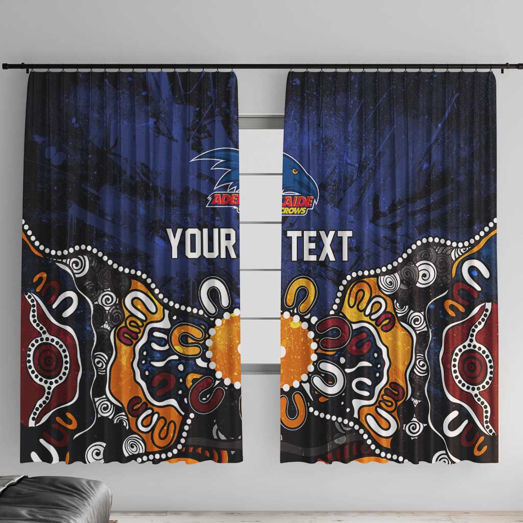 Personalized Adelaide Crows Window Curtain Aboriginal Dot Painting Graffiti Style