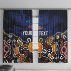 Personalized Adelaide Crows Window Curtain Aboriginal Dot Painting Graffiti Style