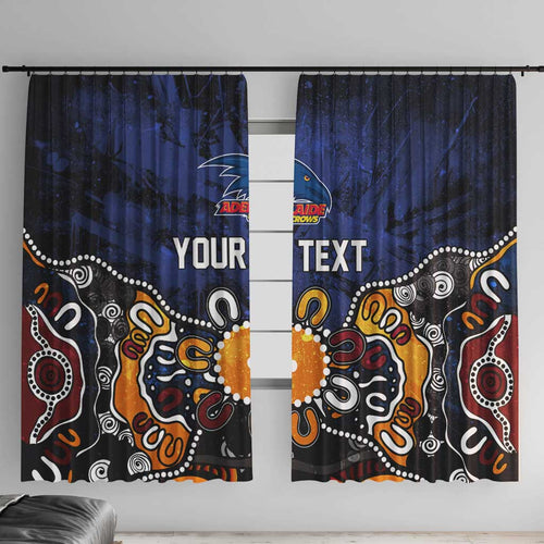 Personalized Adelaide Crows Window Curtain Aboriginal Dot Painting Graffiti Style