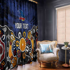 Personalized Adelaide Crows Window Curtain Aboriginal Dot Painting Graffiti Style