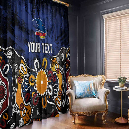 Personalized Adelaide Crows Window Curtain Aboriginal Dot Painting Graffiti Style