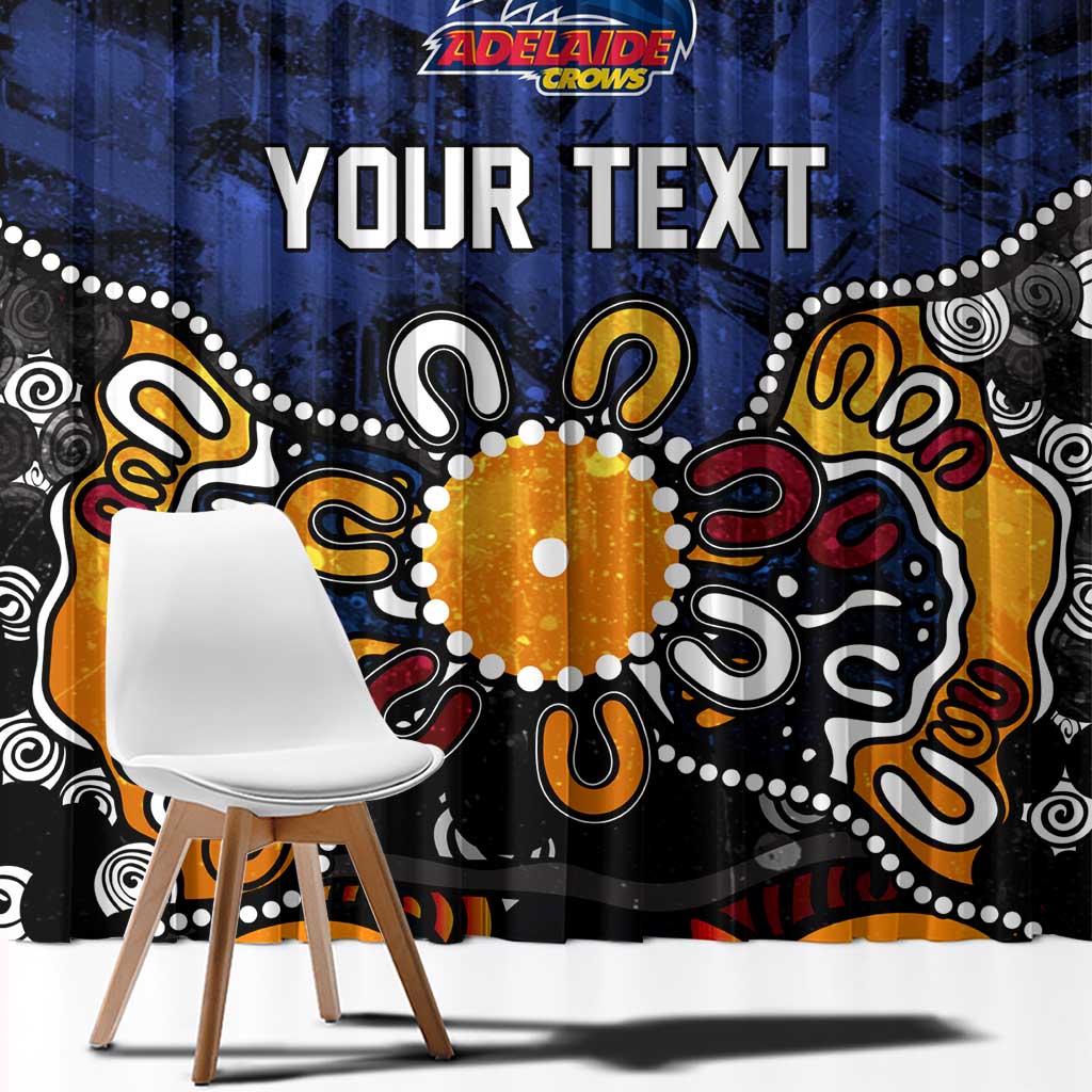 Personalized Adelaide Crows Window Curtain Aboriginal Dot Painting Graffiti Style