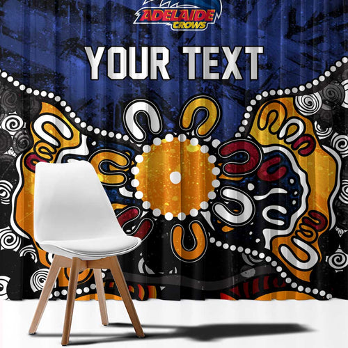 Personalized Adelaide Crows Window Curtain Aboriginal Dot Painting Graffiti Style