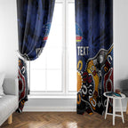 Personalized Adelaide Crows Window Curtain Aboriginal Dot Painting Graffiti Style