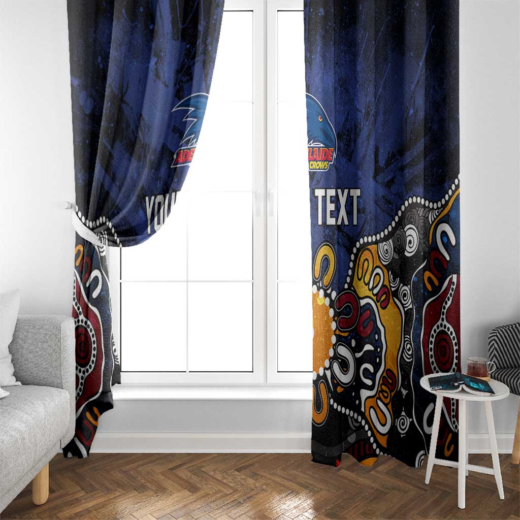 Personalized Adelaide Crows Window Curtain Aboriginal Dot Painting Graffiti Style