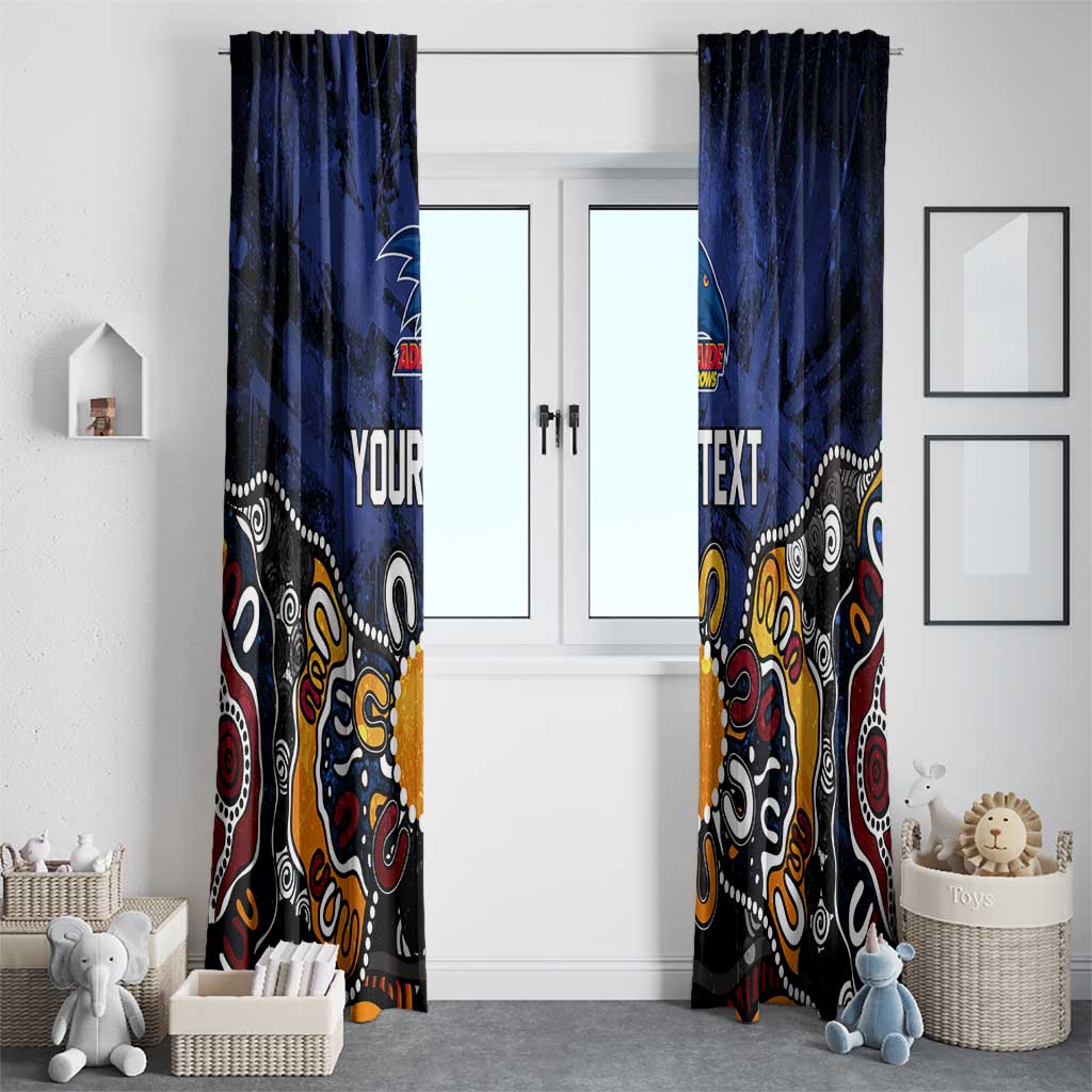 Personalized Adelaide Crows Window Curtain Aboriginal Dot Painting Graffiti Style