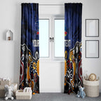 Personalized Adelaide Crows Window Curtain Aboriginal Dot Painting Graffiti Style