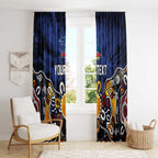Personalized Adelaide Crows Window Curtain Aboriginal Dot Painting Graffiti Style