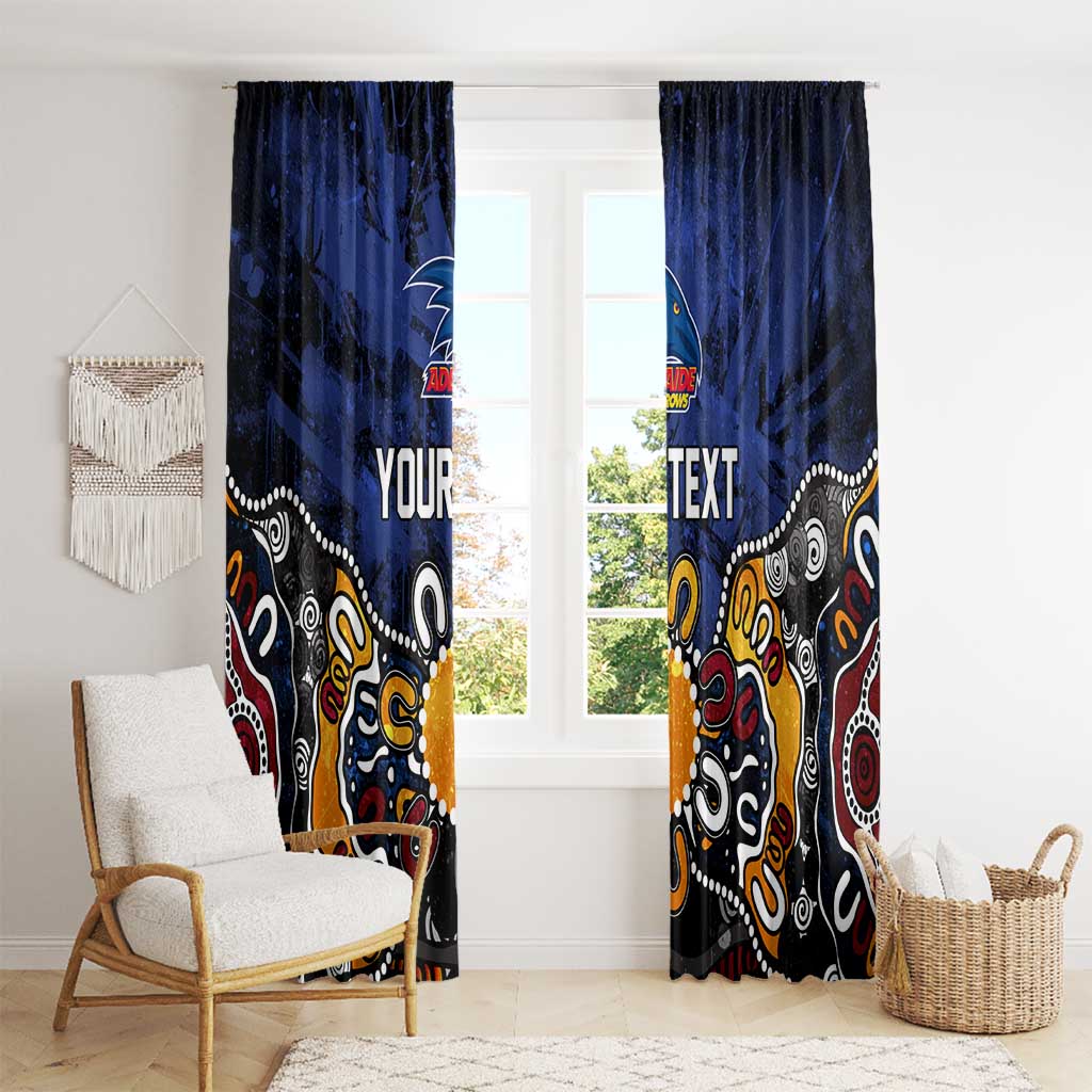 Personalized Adelaide Crows Window Curtain Aboriginal Dot Painting Graffiti Style