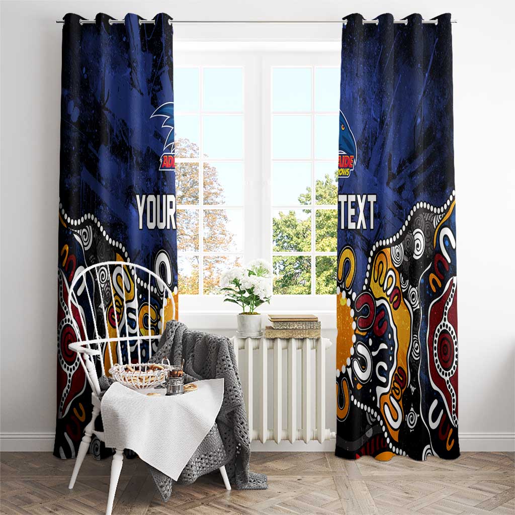 Personalized Adelaide Crows Window Curtain Aboriginal Dot Painting Graffiti Style