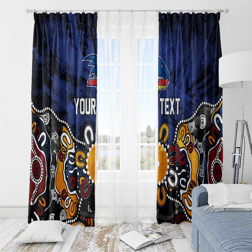 Personalized Adelaide Crows Window Curtain Aboriginal Dot Painting Graffiti Style