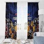 Personalized Adelaide Crows Window Curtain Aboriginal Dot Painting Graffiti Style