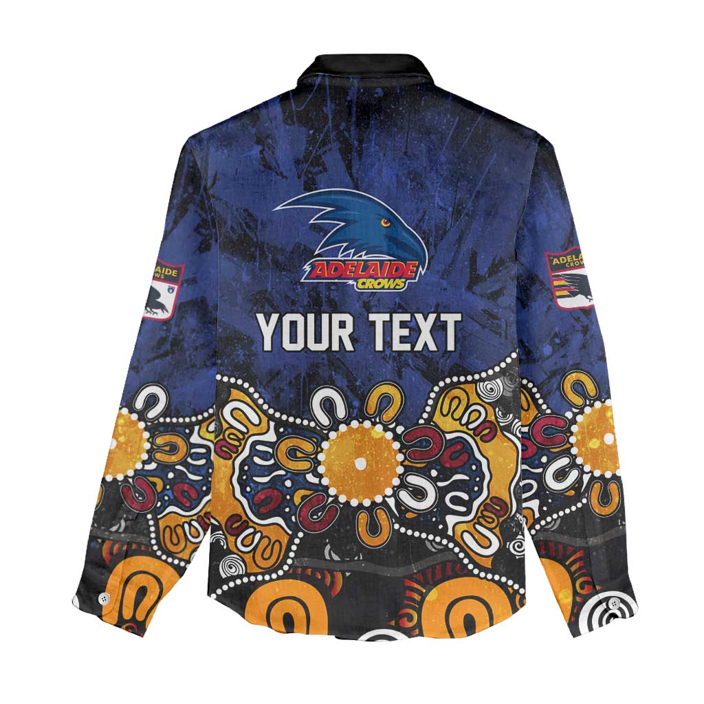 Personalized Adelaide Crows Women Casual Shirt Aboriginal Dot Painting Graffiti Style