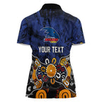 Personalized Adelaide Crows Women Polo Shirt Aboriginal Dot Painting Graffiti Style