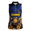 Personalized Adelaide Crows Women Sleeveless Polo Shirt Aboriginal Dot Painting Graffiti Style