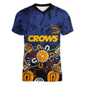 Personalized Adelaide Crows Women V-Neck T-Shirt Aboriginal Dot Painting Graffiti Style