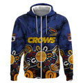 Personalized Adelaide Crows Zip Hoodie Aboriginal Dot Painting Graffiti Style