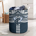 Personalized Carlton Blues Laundry Basket Polynesian Tribal Pattern Heritage Football
