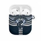 Personalized Carlton Blues AirPods Case Polynesian Tribal Pattern Heritage Football