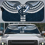 Personalized Carlton Blues Auto Sun Shade Polynesian Tribal Pattern Heritage Football
