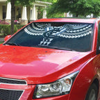 Personalized Carlton Blues Auto Sun Shade Polynesian Tribal Pattern Heritage Football