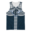 Personalized Carlton Blues Basketball Jersey Polynesian Tribal Pattern Heritage Football