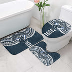 Personalized Carlton Blues Bathroom Set Polynesian Tribal Pattern Heritage Football