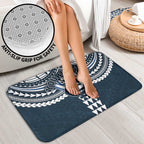 Personalized Carlton Blues Bathroom Set Polynesian Tribal Pattern Heritage Football