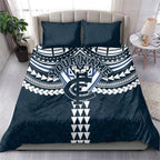 Personalized Carlton Blues Bedding Set Polynesian Tribal Pattern Heritage Football