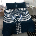 Personalized Carlton Blues Bedding Set Polynesian Tribal Pattern Heritage Football