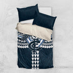Personalized Carlton Blues Bedding Set Polynesian Tribal Pattern Heritage Football