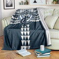 Personalized Carlton Blues Blanket Polynesian Tribal Pattern Heritage Football