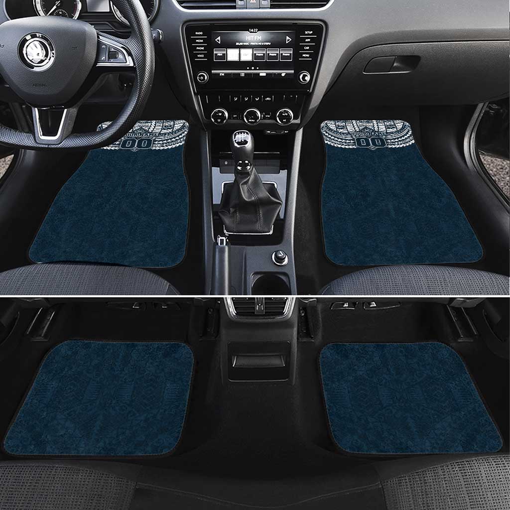 Personalized Carlton Blues Car Mats Polynesian Tribal Pattern Heritage Football