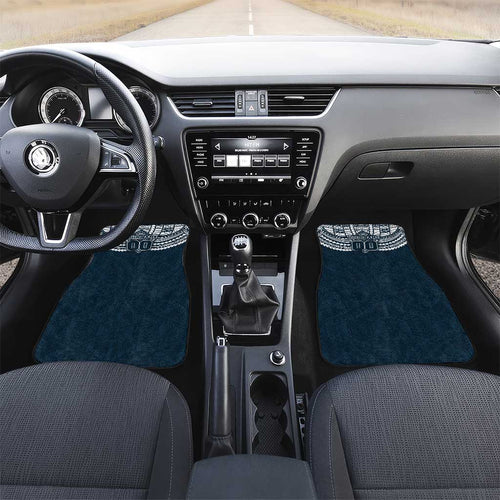 Personalized Carlton Blues Car Mats Polynesian Tribal Pattern Heritage Football