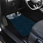 Personalized Carlton Blues Car Mats Polynesian Tribal Pattern Heritage Football
