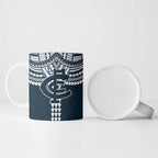 Personalized Carlton Blues Ceramic Mug Polynesian Tribal Pattern Heritage Football