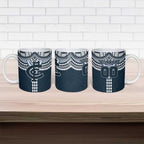 Personalized Carlton Blues Ceramic Mug Polynesian Tribal Pattern Heritage Football
