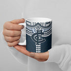 Personalized Carlton Blues Ceramic Mug Polynesian Tribal Pattern Heritage Football