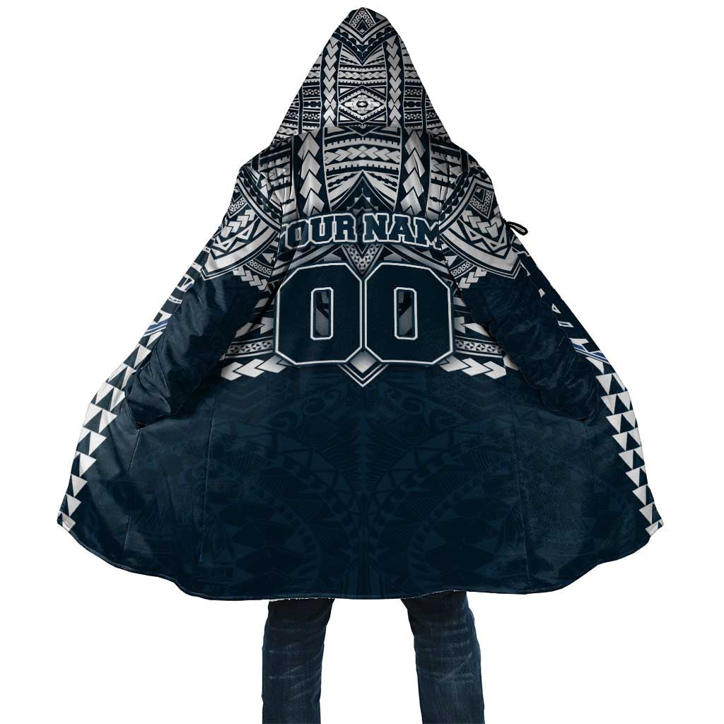Personalized Carlton Blues Cloak Polynesian Tribal Pattern Heritage Football