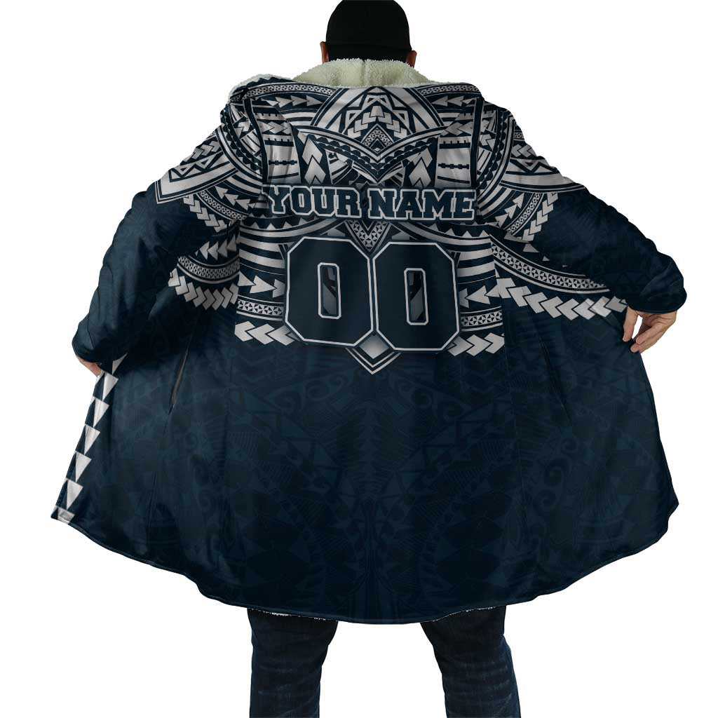Personalized Carlton Blues Cloak Polynesian Tribal Pattern Heritage Football