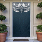 Personalized Carlton Blues Door Cover Polynesian Tribal Pattern Heritage Football