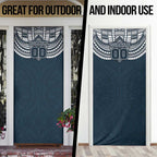 Personalized Carlton Blues Door Cover Polynesian Tribal Pattern Heritage Football