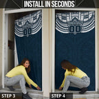 Personalized Carlton Blues Door Cover Polynesian Tribal Pattern Heritage Football