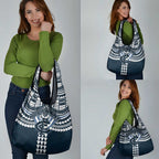 Personalized Carlton Blues Grocery Bag Polynesian Tribal Pattern Heritage Football