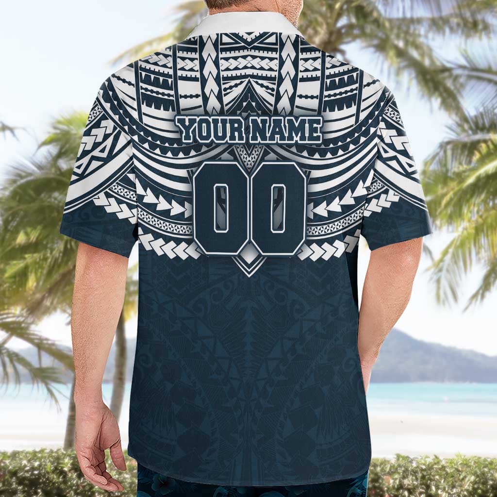 Personalized Carlton Blues Hawaiian Shirt Polynesian Tribal Pattern Heritage Football