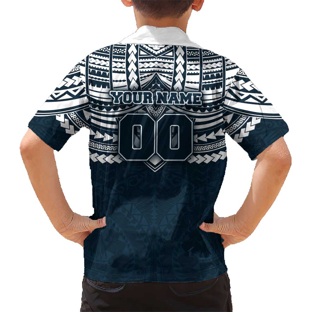 Personalized Carlton Blues Hawaiian Shirt Polynesian Tribal Pattern Heritage Football